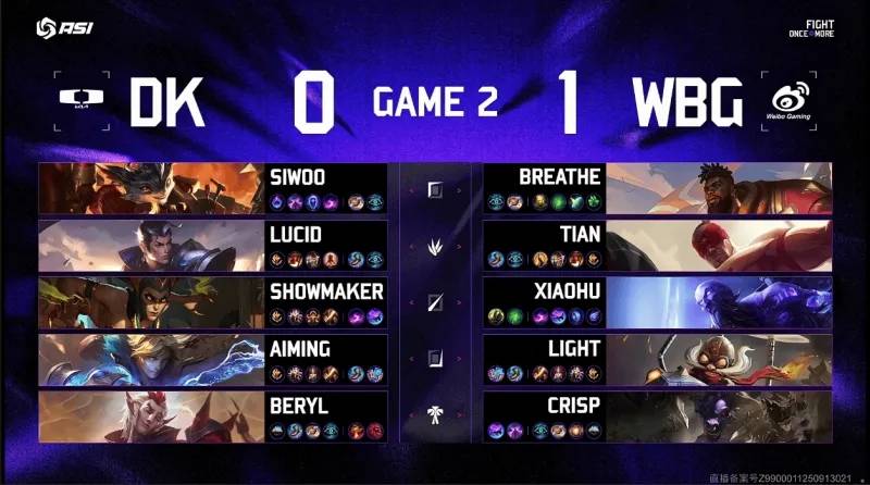 LOL亚洲邀请赛2:0爆冷击败DK,WBG真外战内行?